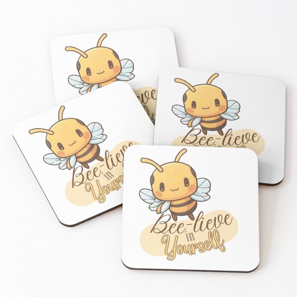 Item preview, Cute Bee - Bee-lieve in Yourself Positivity Sticker designed and sold by Triplicate Limited.