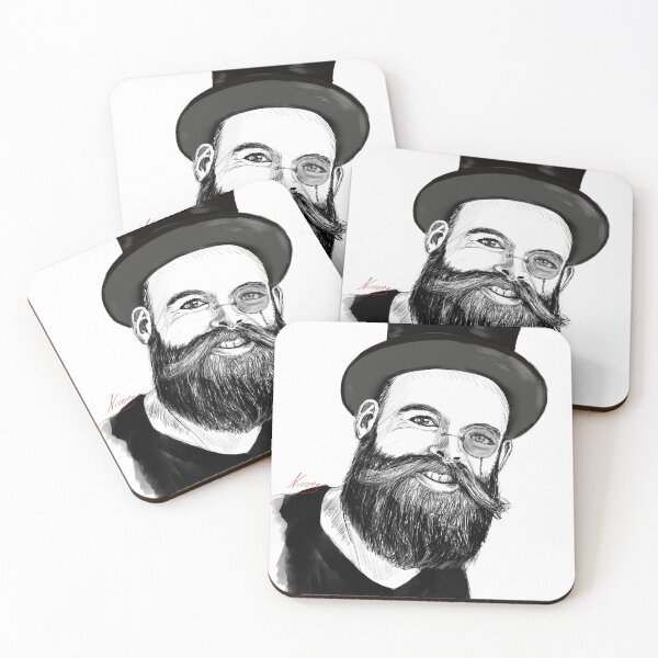 Item preview, Bearded Gentleman with high-hat and monocle designed and sold by Nioon.
