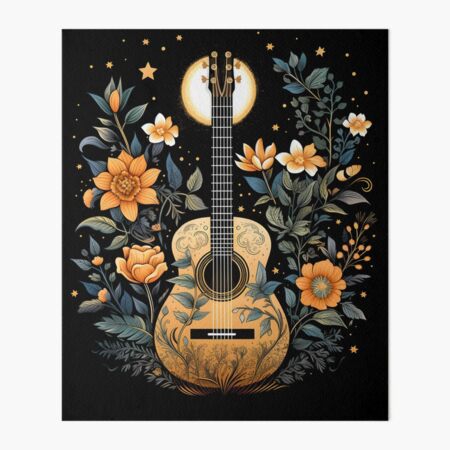 アート・デザイン・音楽 kruherstars Acoustic Guitar Zentangle Stylized Pattern Vector Stock