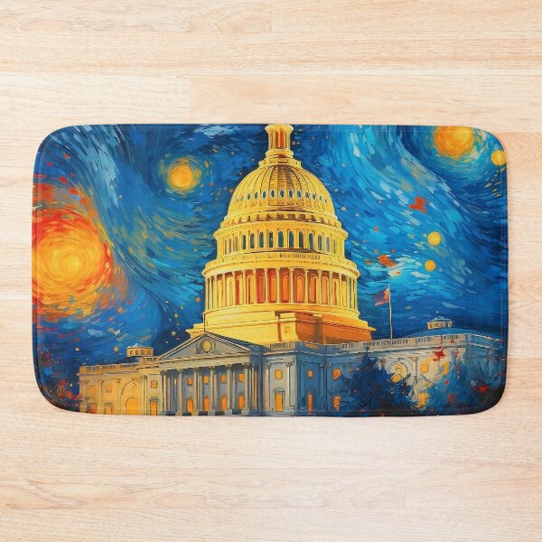 Item preview, United States Capitol in Washington DC Van Gogh Style Painting designed and sold by CoffeeAfterDark.