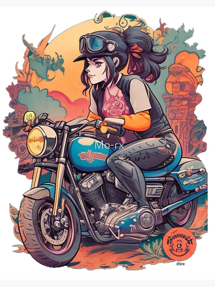 Biker Girl | Art Board Print