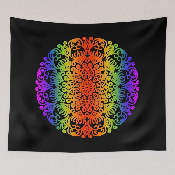 Item preview, Vibrant Rainbow Mandala designed and sold by Sun-Soles.