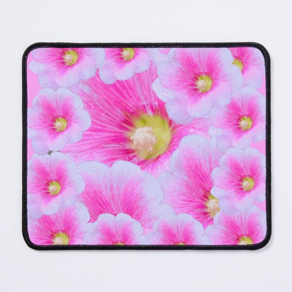 Item preview, ABSTRACT PINK HOLLYHOCK FLOWERS GARDEN ART designed and sold by sharlesart.