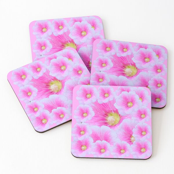 Item preview, ABSTRACT PINK HOLLYHOCK FLOWERS GARDEN ART designed and sold by sharlesart.