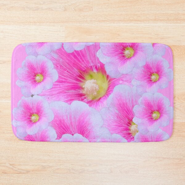 Item preview, ABSTRACT PINK HOLLYHOCK FLOWERS GARDEN ART designed and sold by sharlesart.