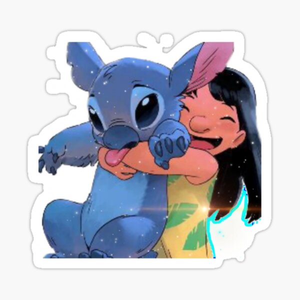 Stitch y Yoda leyendo Sticker Pegatinas lindas Pegatinas disney