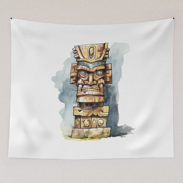 Item preview, Dark Tiki Watercolor 007 designed and sold by john-ki.