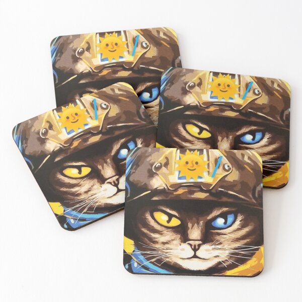 Item preview, Patriotic Ukrainian cat designed and sold by IPRINTUA.