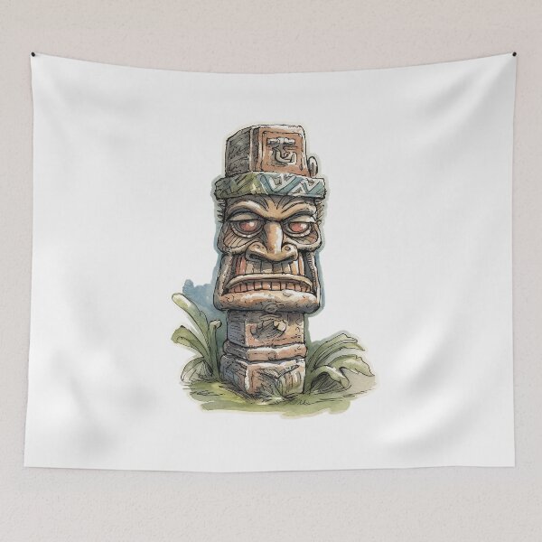 Item preview, Dark Tiki Watercolor 008 designed and sold by john-ki.