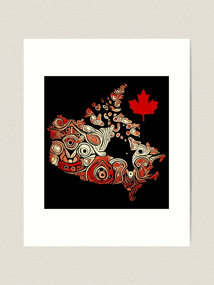 Map Of Canada West Coast Aboriginal Art