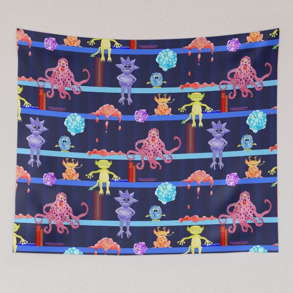 Item preview, Pet Monsters Watercolour seamless pattern designed and sold by RSHarts.