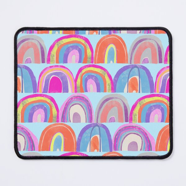 Item preview, Rainbow Collage on Blue designed and sold by Christine Philbrick.