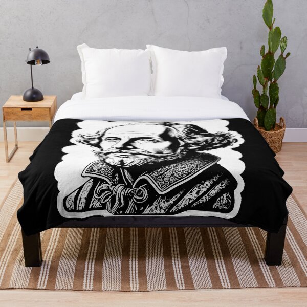Item preview, William Shakespeare Black and White designed and sold by Gabrielle Strong.