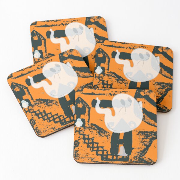 Item preview, Cute Ghosts Halloween Scene designed and sold by India2022.