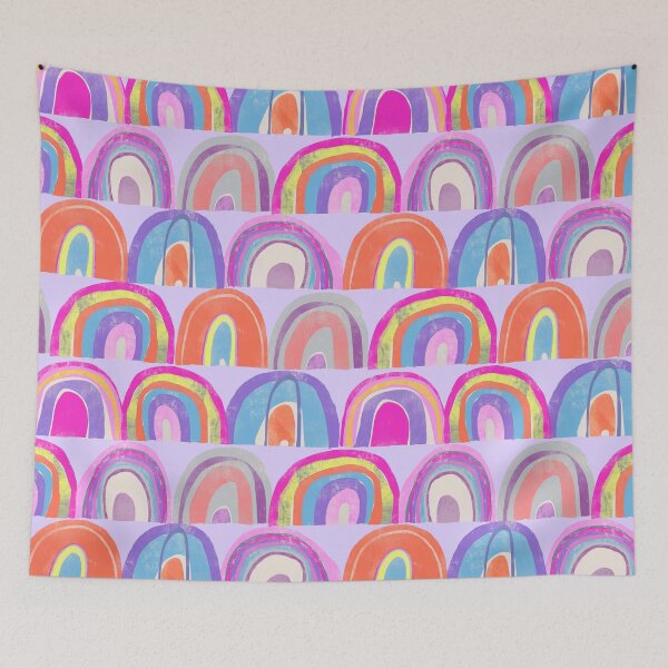 Item preview, Rainbow Collage on Lavender designed and sold by Christine Philbrick.