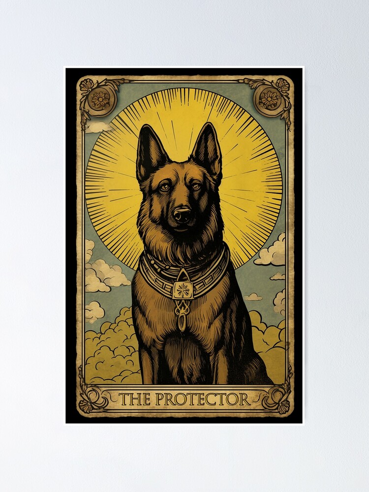 T-shirt De Tarot De Berger Allemand : T-shirt Vintage Pour Maman Chien