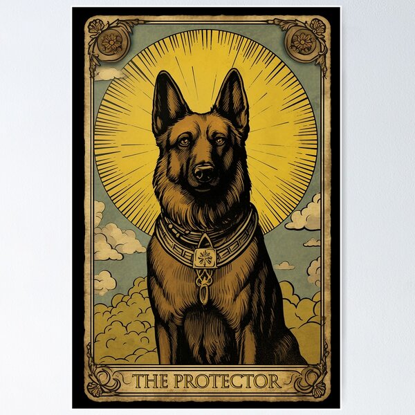 Item preview, German Shepherd Dog Tarot Card designed and sold by ResistNormality.