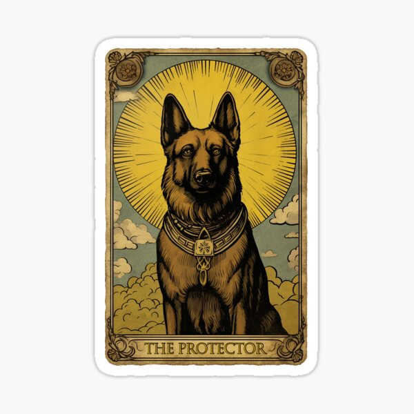 Item preview, German Shepherd Dog Tarot Card designed and sold by ResistNormality.