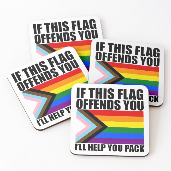 Item preview, If This Flag Offends You I'll Help You Pack Pride Flag designed and sold by RadicalPrintsByCas.
