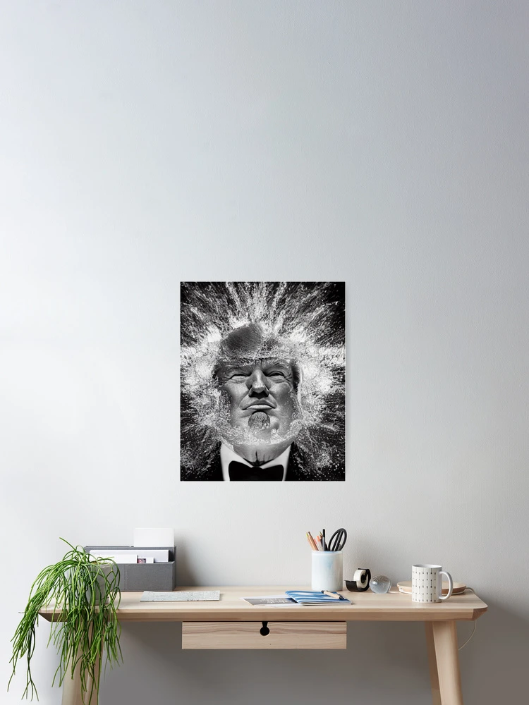 Thumbnail 2 of 3, Poster, Trump Exploding Head designed and sold by Source919.