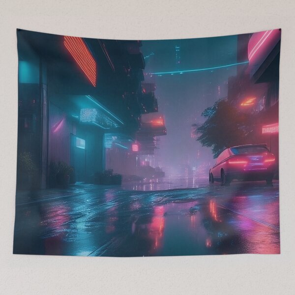 Item preview, Night in the city after rain designed and sold by elearah1.
