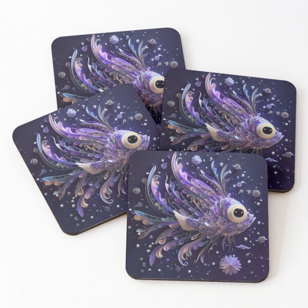 Item preview, Illustration of a fish in the water with abstract patterns and colorful background designed and sold by aiphotosart.