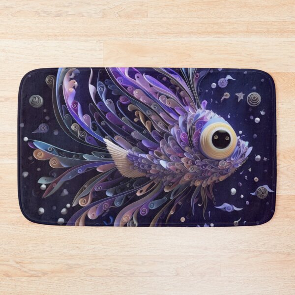 Item preview, Illustration of a fish in the water with abstract patterns and colorful background designed and sold by aiphotosart.