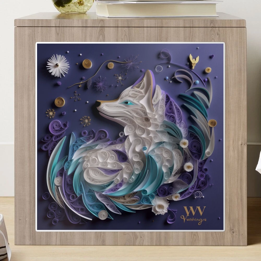 Vinyl Diamond Painting Release Paper cute Fox Decorative Diamond