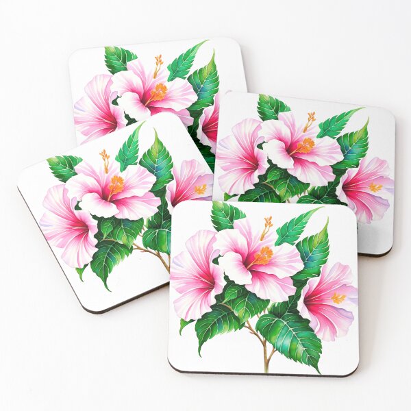 Item preview, Watercolor painting of hibiscus designed and sold by Harmonysens.