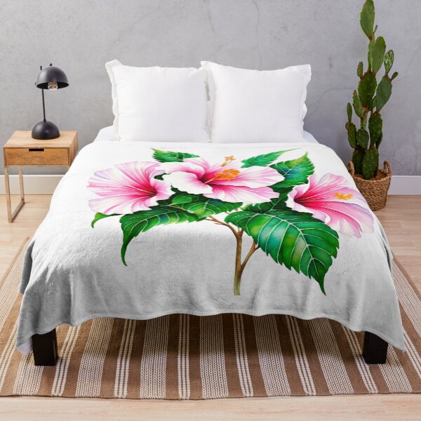 Item preview, Watercolor painting of hibiscus designed and sold by Harmonysens.