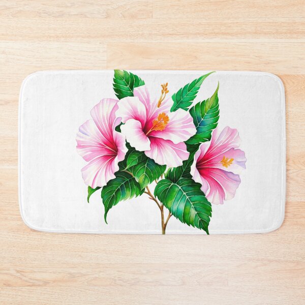 Item preview, Watercolor painting of hibiscus designed and sold by Harmonysens.