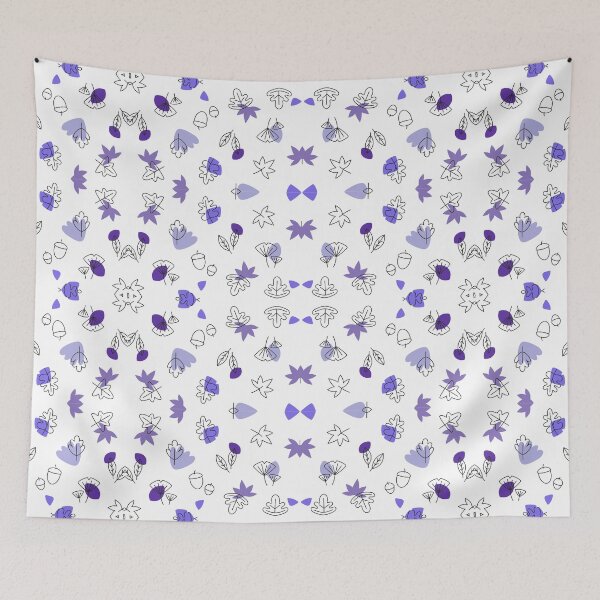 Item preview, Summer Colors Patterned Leaves violet designed and sold by WilliamsGFX.