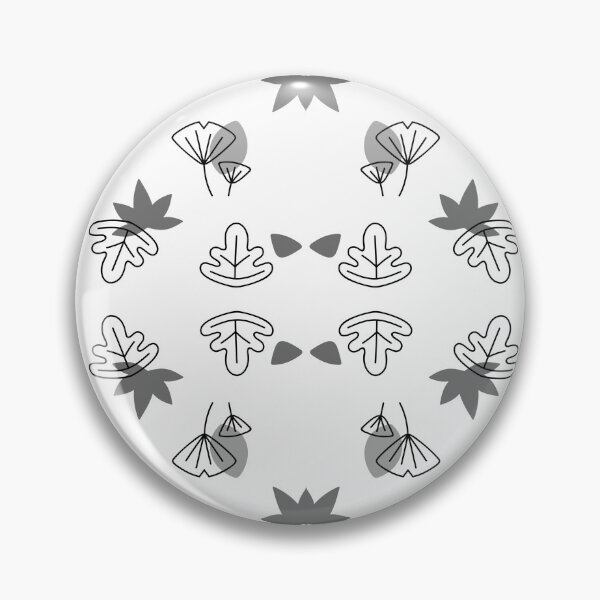 Item preview, Summer Colors Patterned Leaves black and white designed and sold by WilliamsGFX.