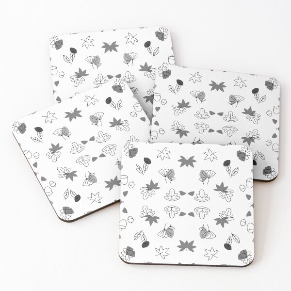 Item preview, Summer Colors Patterned Leaves black and white designed and sold by WilliamsGFX.