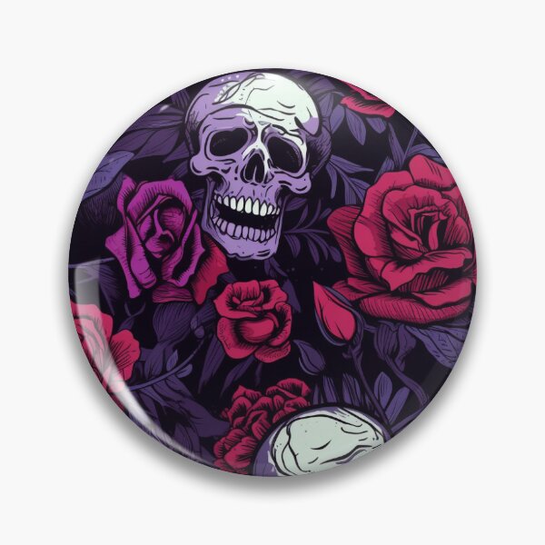 Item preview, Abstract dark romance roses skulls designed and sold by misfitartstudio.