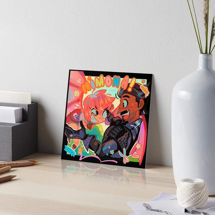 Dynamic Duo: Nimona and Sir for by Arts Ballister Redbubble Art Star Board Sale Print S2 | (black)\