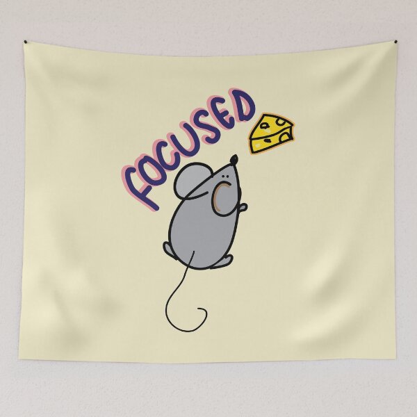 Item preview, Focused cute mouse designed and sold by fluffyfamcraft.