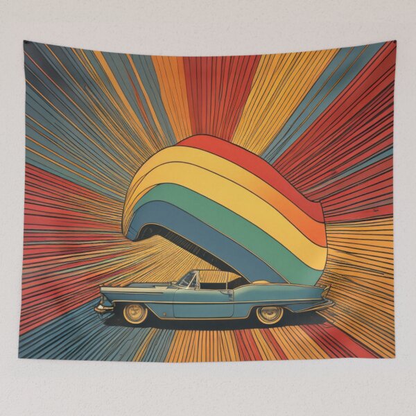 Aperçu de l'œuvre Retro Pride Fusion : Embrasser les vibrations groovy des années 70 et 90 créée et vendue par Gabrielle Strong.