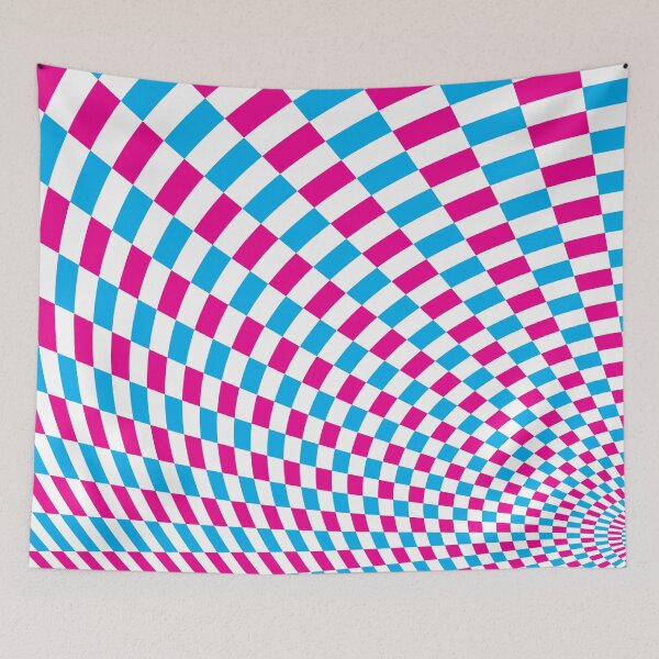 Item preview, RED WHITE BLUE TILES Abstract Art designed and sold by Bruce ALMIGHTY Baker.