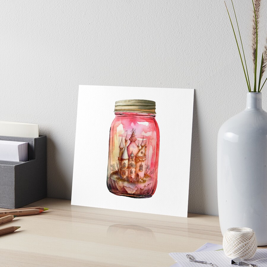 Castle in Jar | Art Board Print