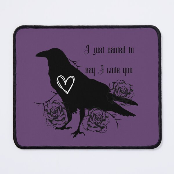 Item preview, Raven and Roses I just Cawed to say I love you Version with Purple Background designed and sold by Ashley Gagnon.