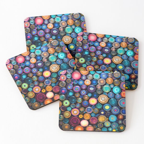 Item preview, Glass Mosaic: Kaleidoscope of Colorful Circles designed and sold by MyMerryMary.