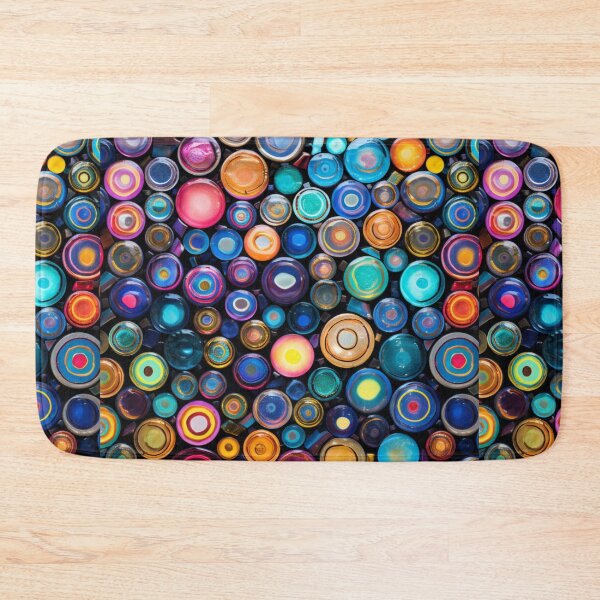 Item preview, Glass Mosaic: Kaleidoscope of Colorful Circles designed and sold by MyMerryMary.