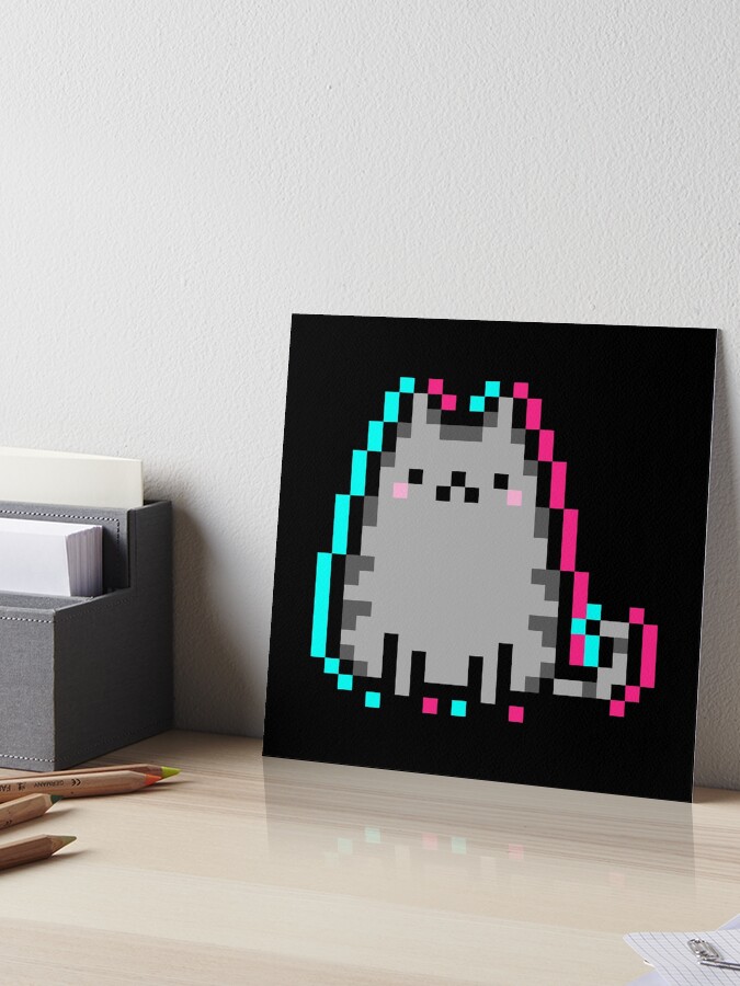 Glitch Kitten Pixel Art | Art Board Print