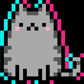 Glitch Kitten Pixel Art | Art Board Print