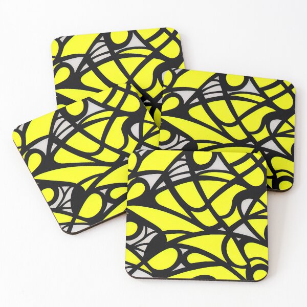 Item preview, Radiant Energies: Abstract Yellow with Blacklines Pattern designed and sold by cece4410.