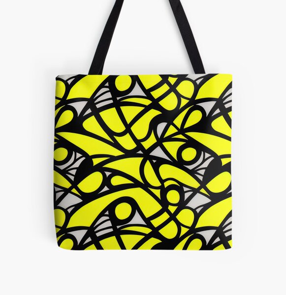 Item preview, Radiant Energies: Abstract Yellow with Blacklines Pattern designed and sold by cece4410.