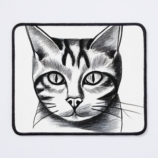 Item preview, Cat sketch - digital art designed and sold by Vik-Ink.