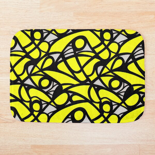 Item preview, Radiant Energies: Abstract Yellow with Blacklines Pattern designed and sold by cece4410.