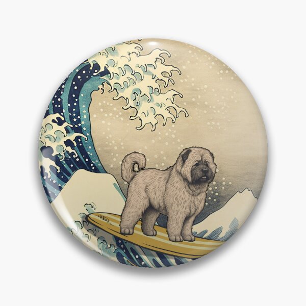 Item preview, Bouvier Des Flandres Kanagawa Japanese Surfing Wave designed and sold by rafaeltto.
